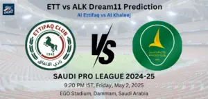 ETT vs ALK Dream11 Prediction