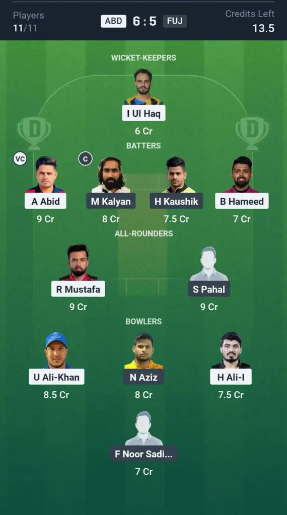 FUJ vs ABD Small League Team