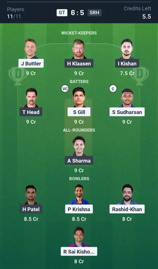 GT vs SRH Small League Team