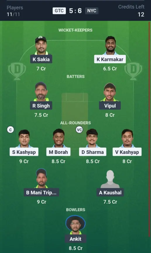 GTC vs NYC Grand League Team