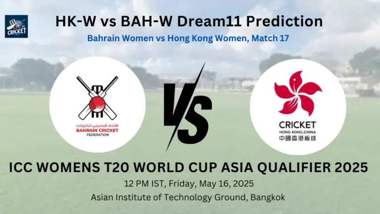 HK-W vs BAH-W Dream11 Prediction