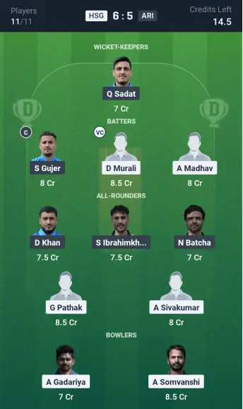 HSG vs ARI Grand League Team