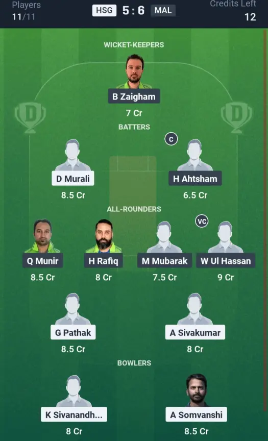 HSG vs MAL Small League Team