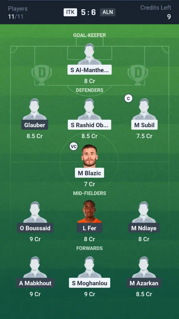 ITK vs ALN Small League Team