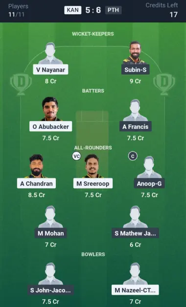 KAN vs PTH Grand League Team