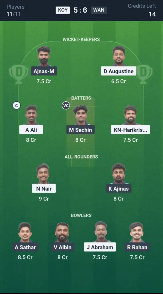 KOY vs WAN Grand League Team