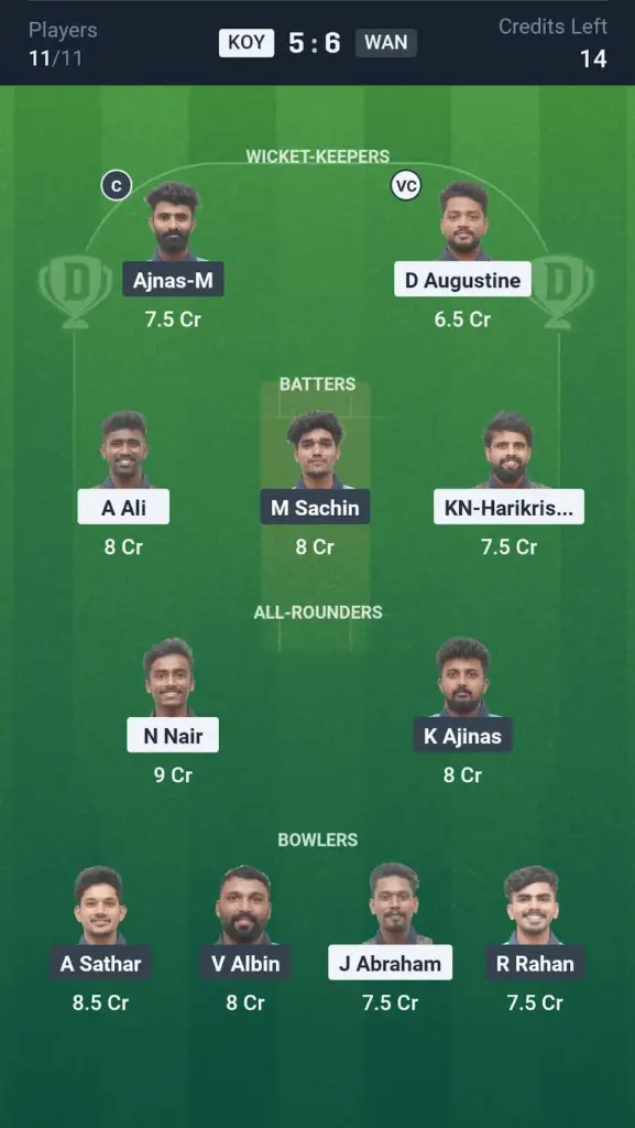 KOY vs WAN Small League Team