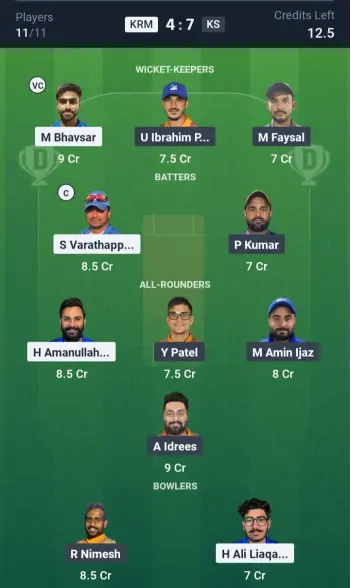 KRM vs KS Grand League Team