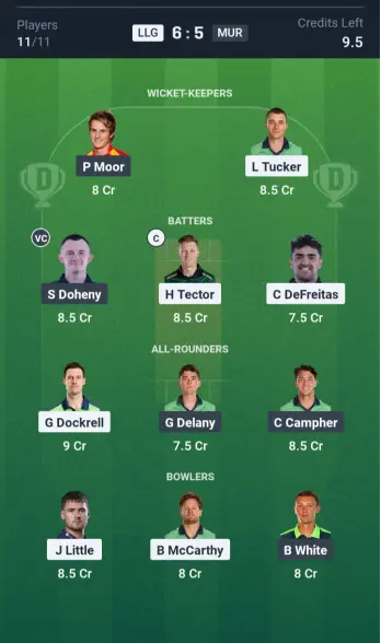 LLG vs MUR Grand League Team