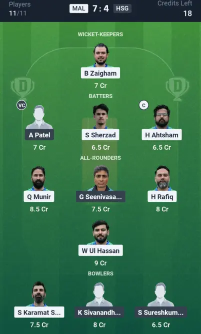MAL vs HSG Small League Team