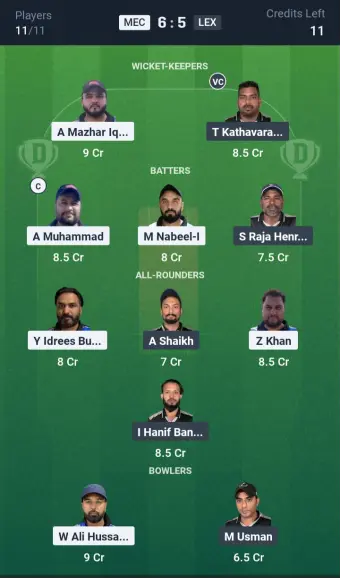 MEC vs LEX Grand League Team