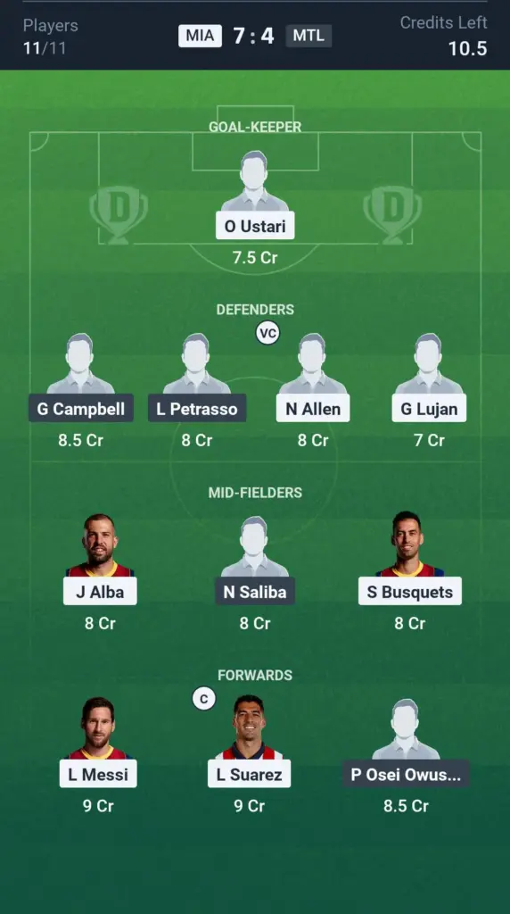 MIA vs MTL SL Team