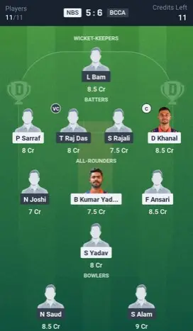 NBS vs BCCA SL Team
