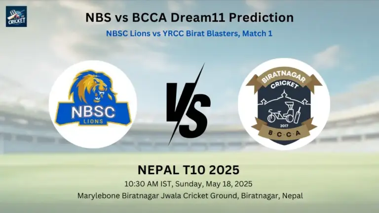 NBS vs BCCA Dream11 Prediction