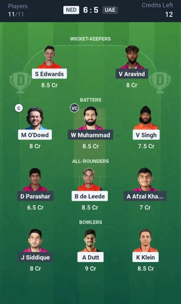 NED vs UAE Small League Team 