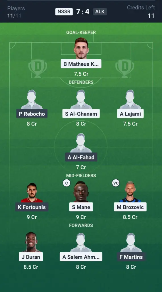 NSSR vs ALK Grand League Team