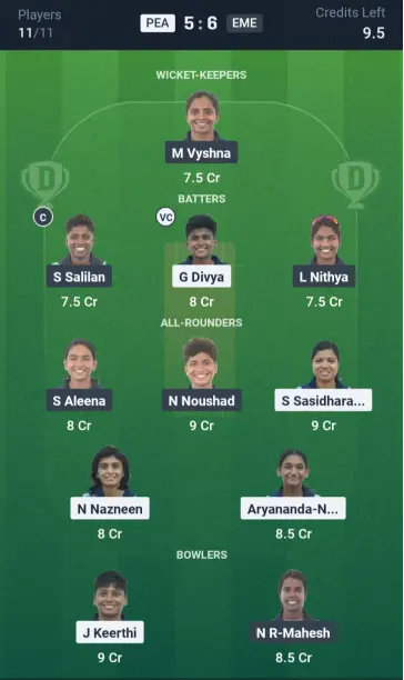 PEA vs EME Small League Team