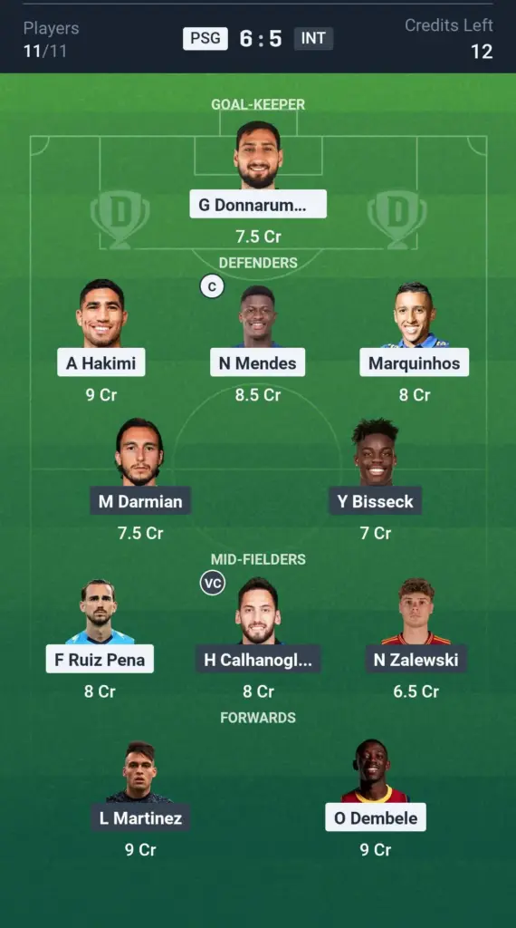 PSG vs INT Small League Team
