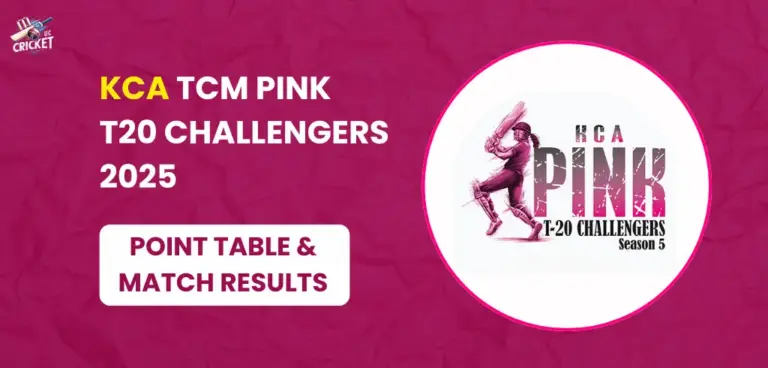 Points Table of KCA TCM Pink T20 Challengers 2025