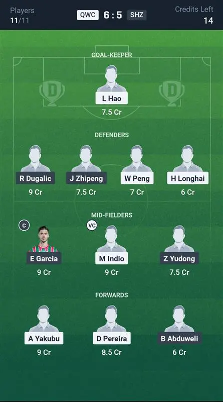 QWC vs SHZ Grand League Team