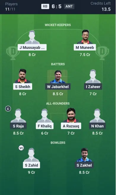 RB vs ANT Small League Team