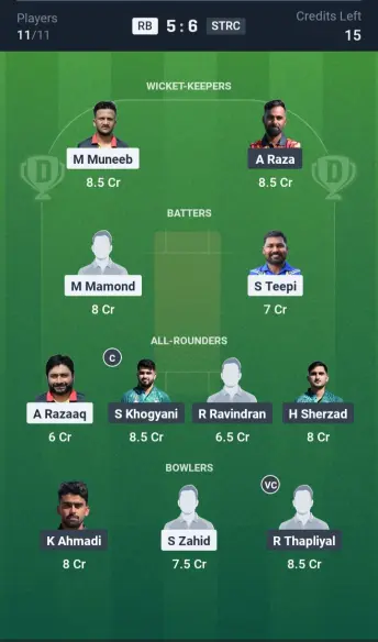 RB vs STRC Small League Team