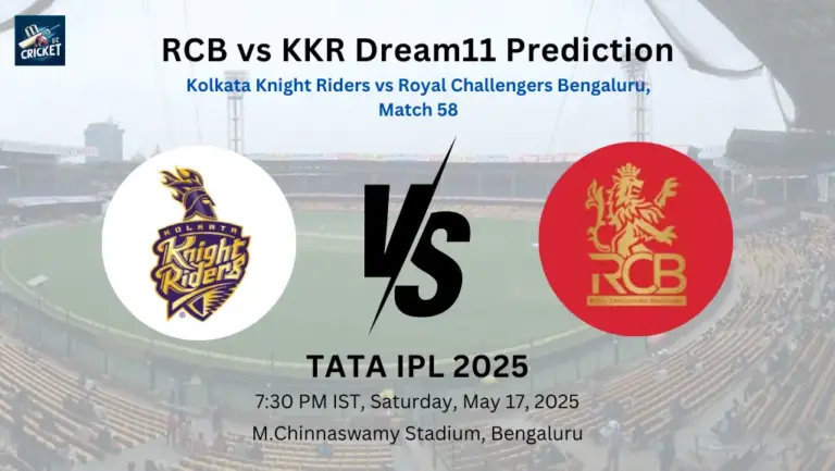 RCB vs KKR dream11 prediction