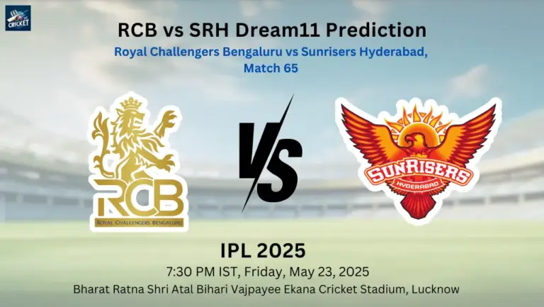 RCB vs SRH Dream11 Prediction