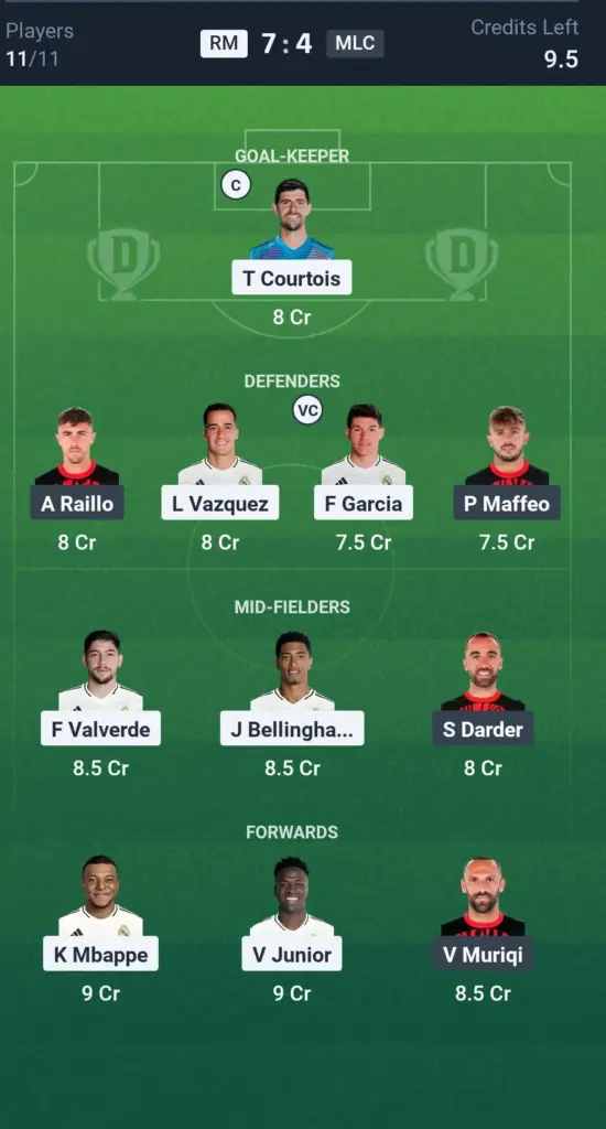 RM vs MLC Small League Team