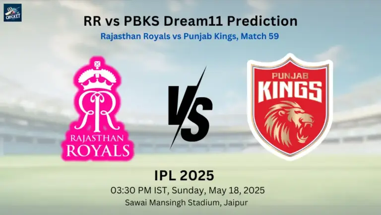 RR vs PBKS Dream 11 Prediction