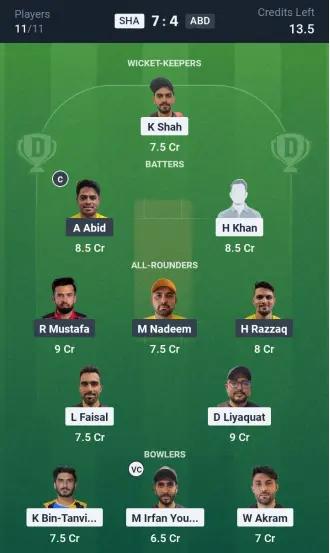 SHA vs ABD Small League Team