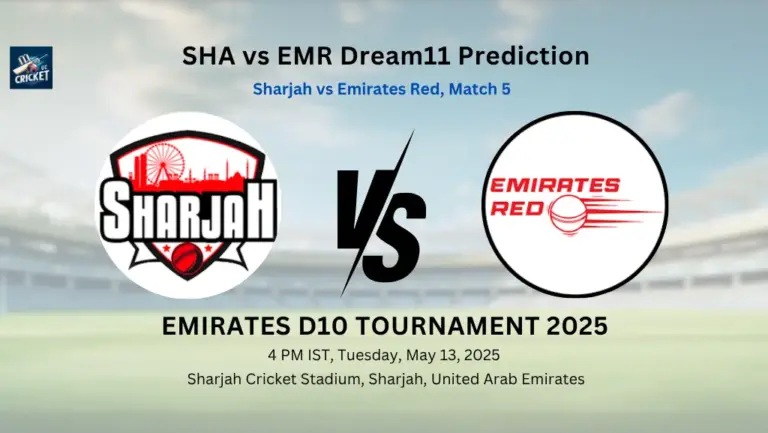 SHA vs EMR Dream11 Prediction