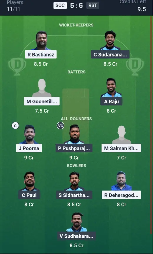 SOC vs RST Grand League Team