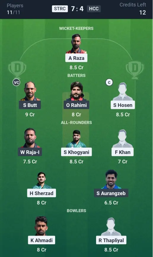 STRC vs HCC Small League Team