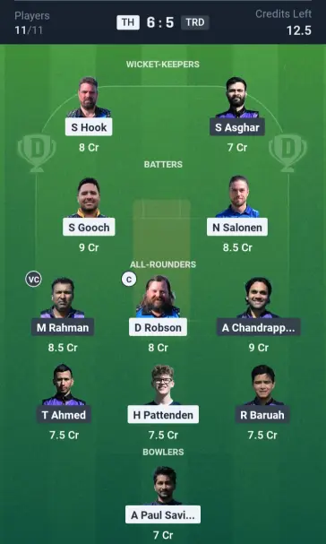 TH vs TRD Grand League Team