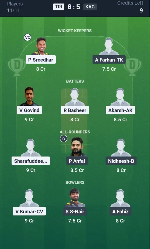 TRI vs KAG Grand League Team