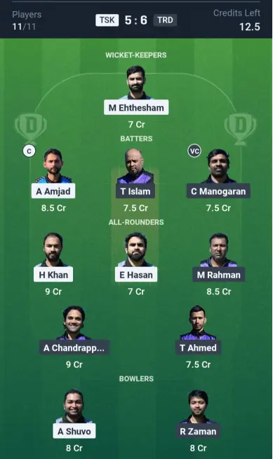 TSK vs TRD Grand League Team