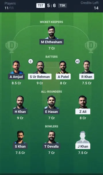 TST vs TSK Grand League Team