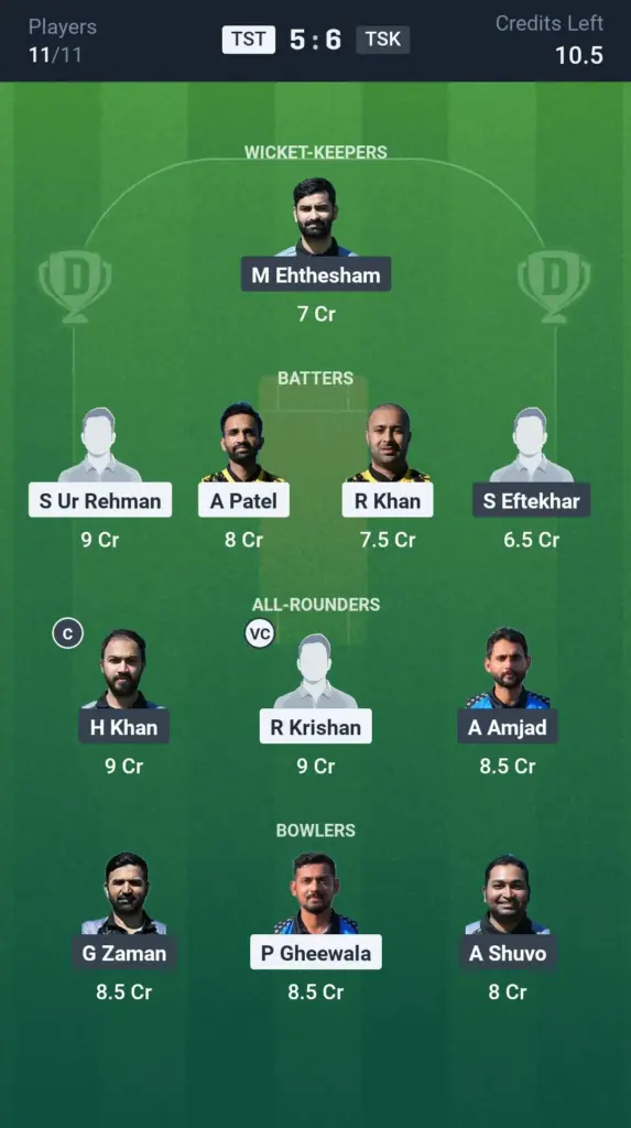 TST vs TSK Grand League Team