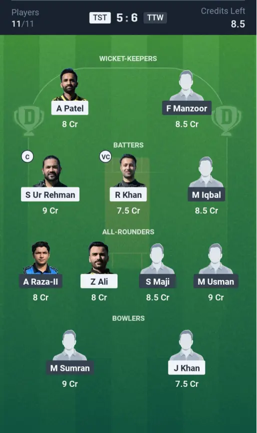 TST vs TTW Grand League Team