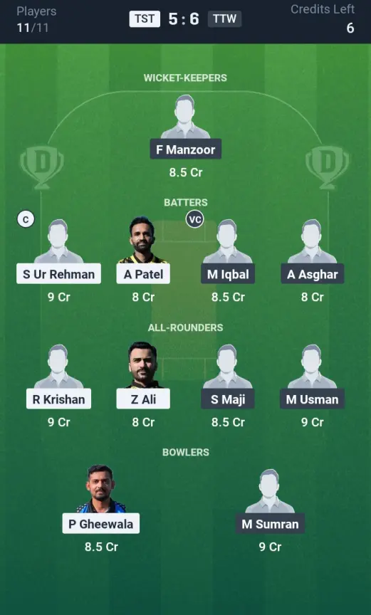 TST vs TTW Small League Team