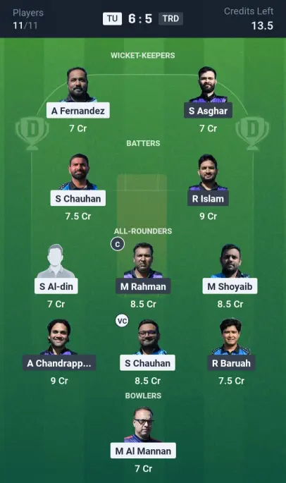 TU vs TRD Small League Team