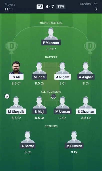 TU vs TTW Small League Team