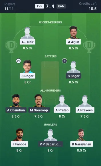 TVR vs KAN Small League Team