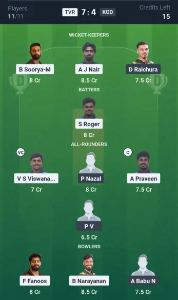 TVR vs KOD  Small League Team