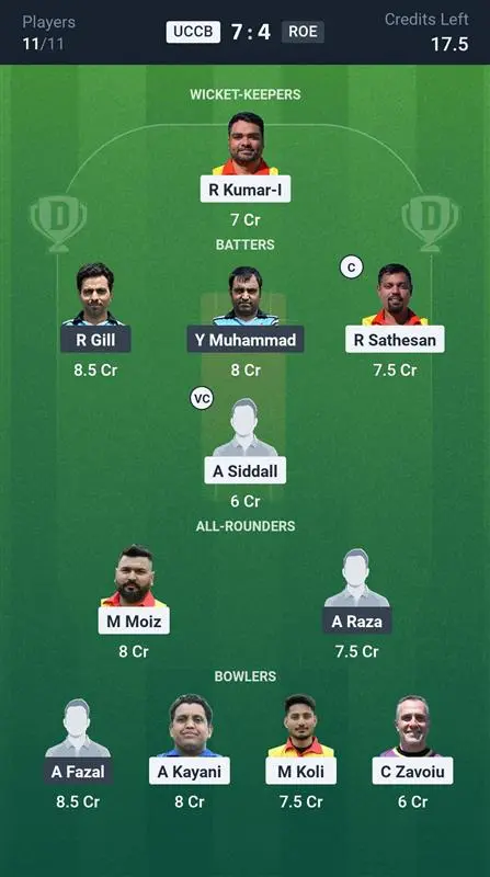 UCCB vs ROE Small League Team