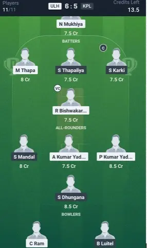 ULH vs KPL GL Team