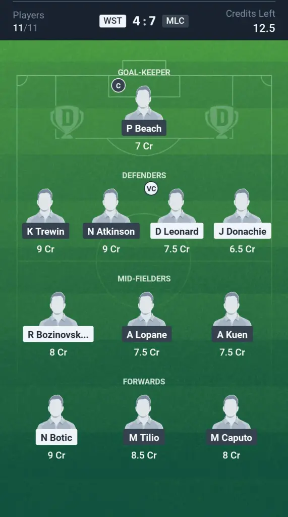 WST vs MLC Small League Team