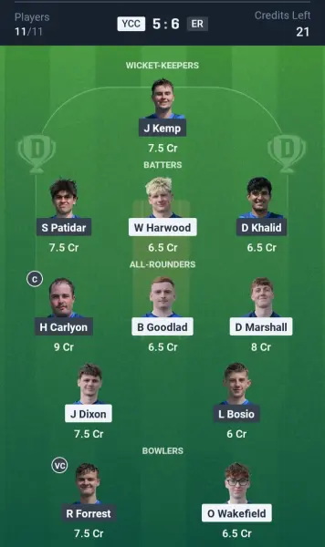 YCC vs ER Grand League Team