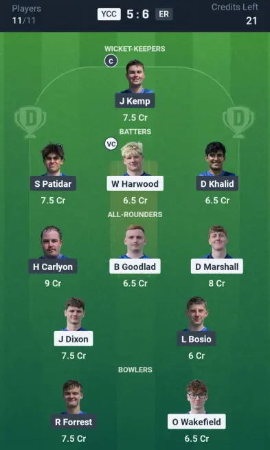 YCC vs ER Small League Team